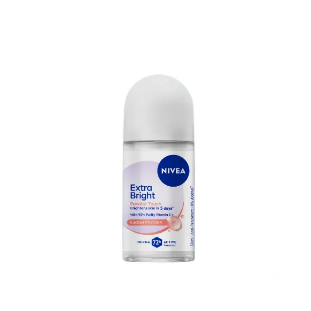 Nivea Extra Bright Powder Touch Deodorant Roll On – 50 ml