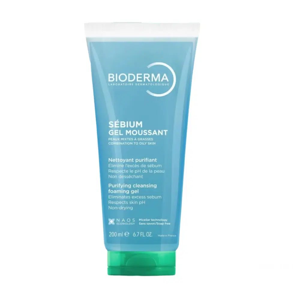 Bioderma Gel Face Wash Sebium Gel Moussant Purifying Cleansing Foaming – 200ml