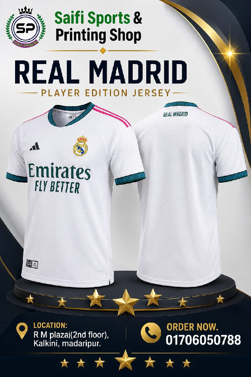 real Madrid home jersey