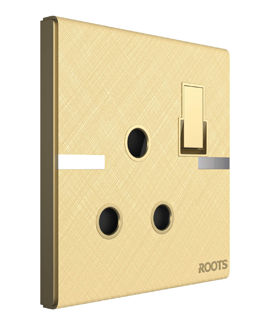 3 PIN ROUND SOCKET WITH SWITCH