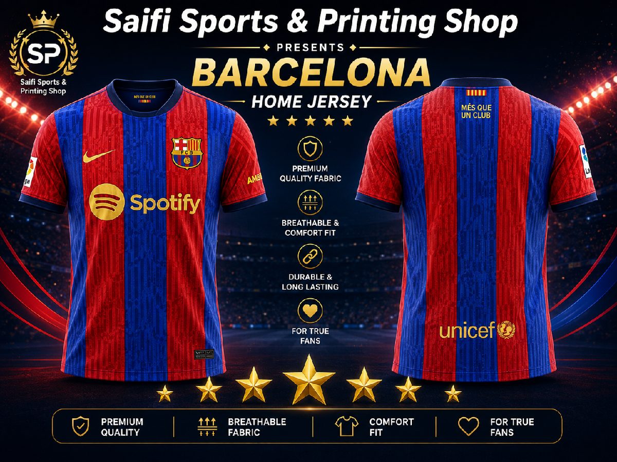 Barcelona home jersey