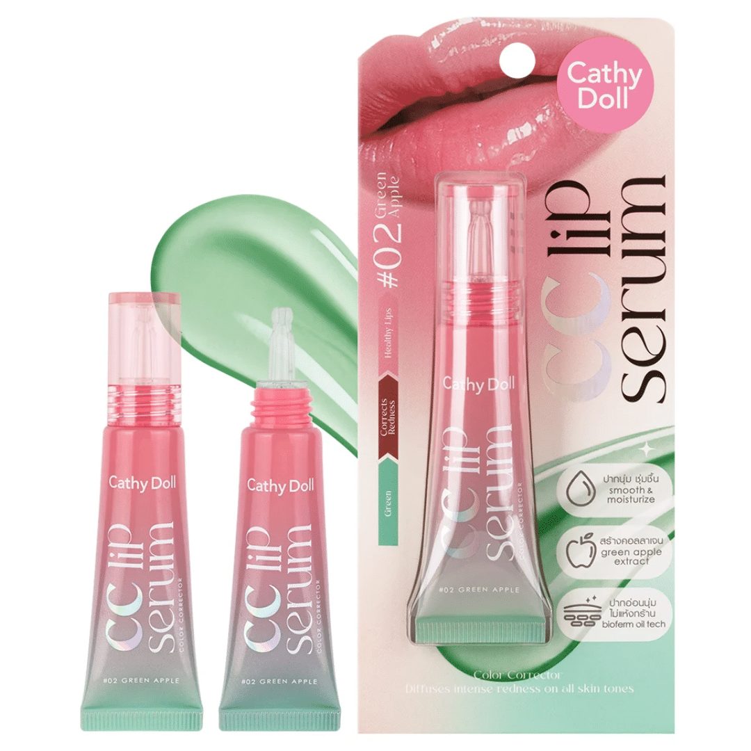 Cathy Doll CC Lip Serum Color Corrector – 02 Green Apple