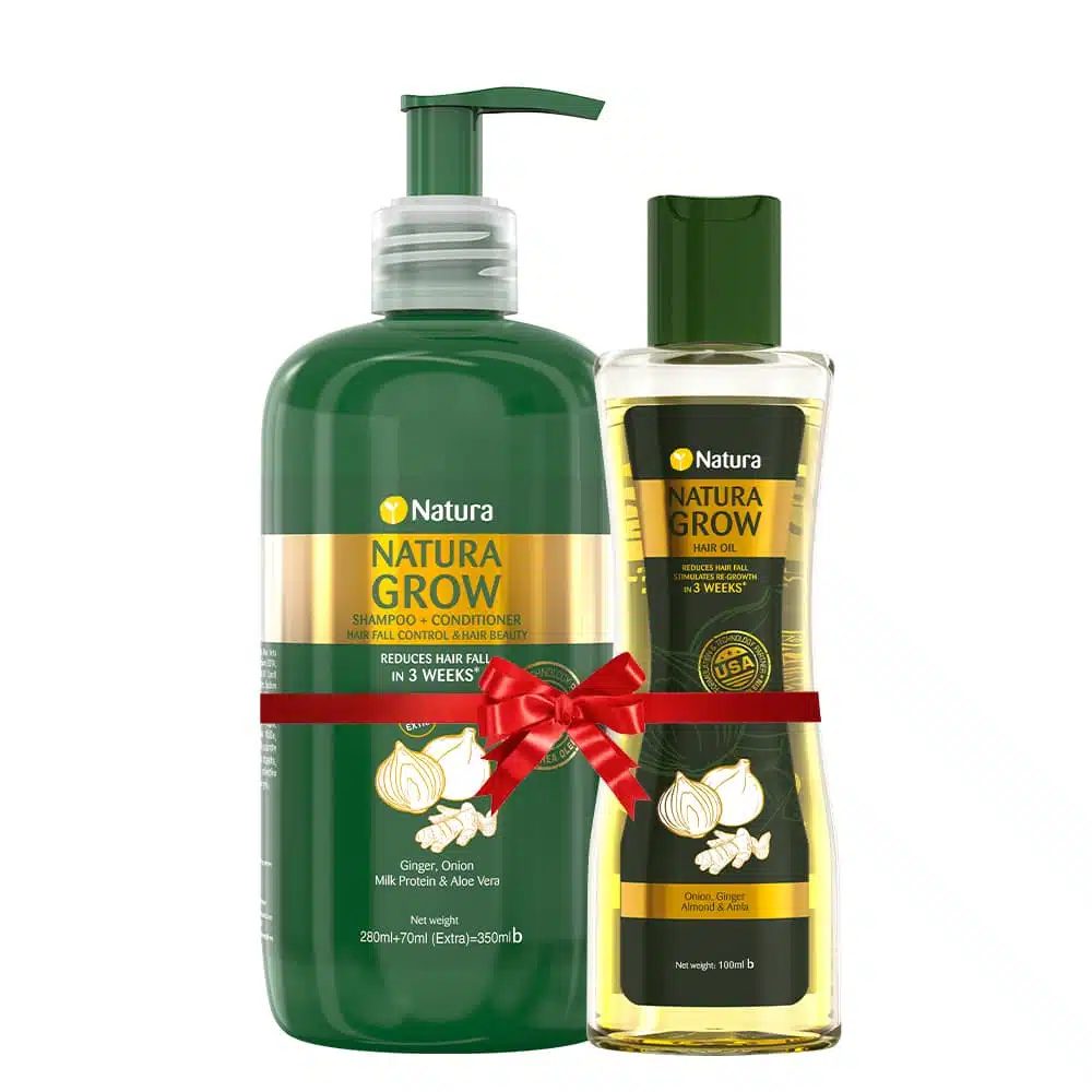 Natura Grow shampoo + Hair oil Combo Pack – 450ml