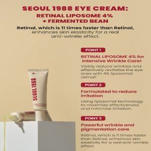 K-SECRET SEOUL 1988 Eye Cream: Retinal Liposome 4% + Fermented Bean 30ml