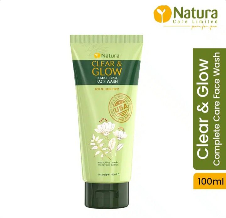 Natura Clear & Glow complete care face wash – 100ml