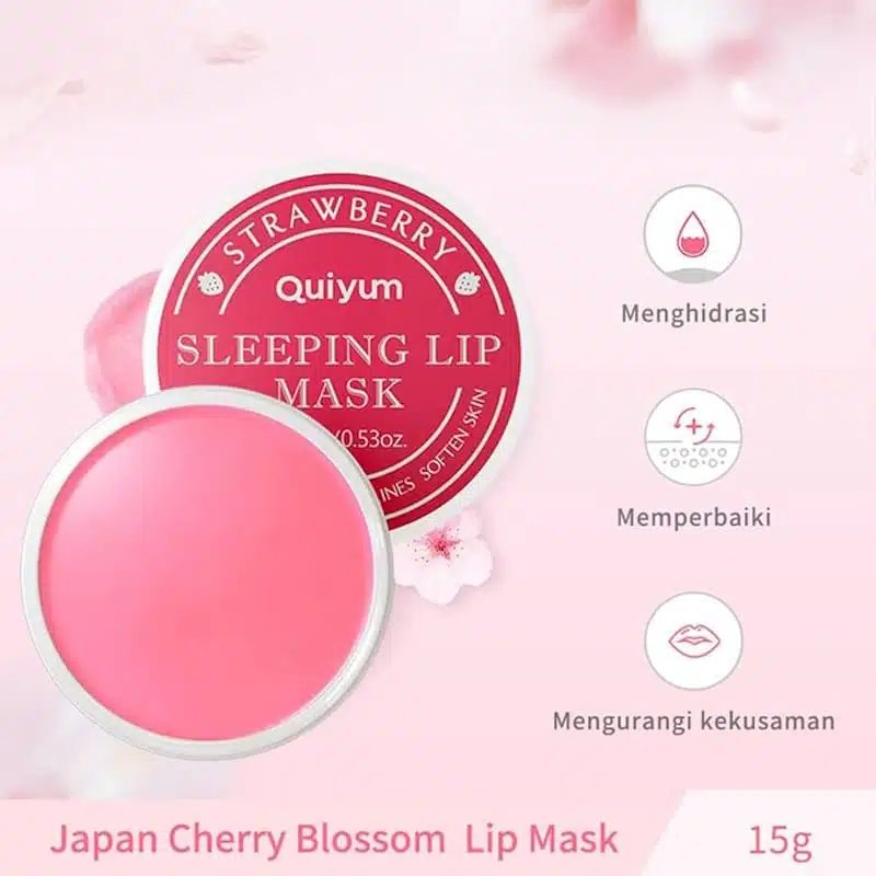 Quiyum Strawberry Sleeping Lip Mask – 15g