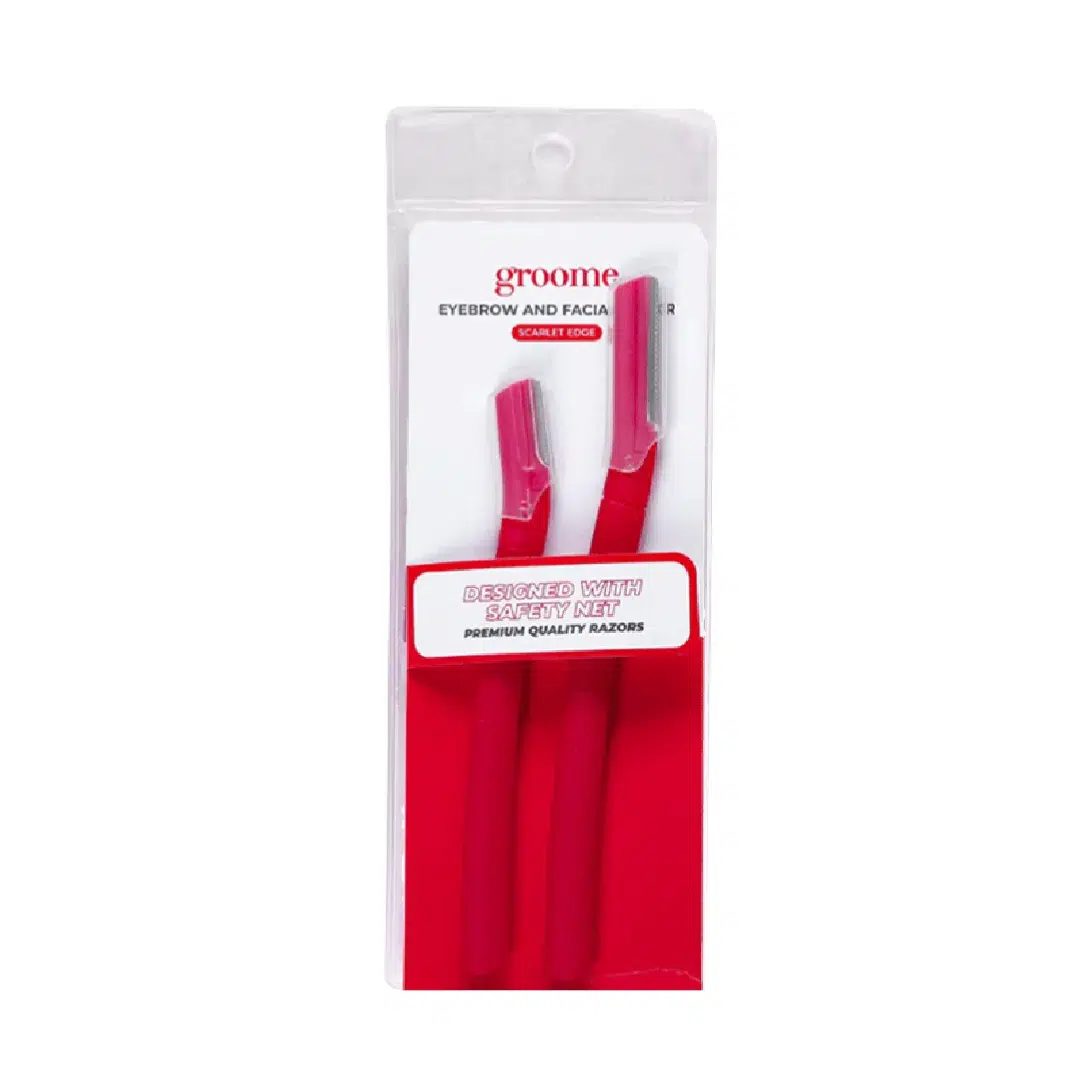 Groome Eyebrow And Facial Razor – Red
