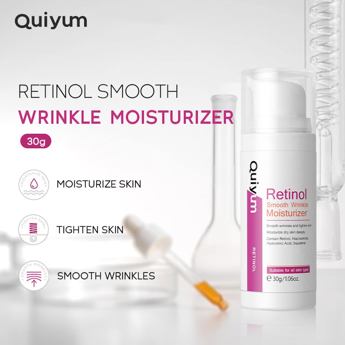 Quiyum Retinol Moisturizer Smooth Wrinkle Cream – 30g