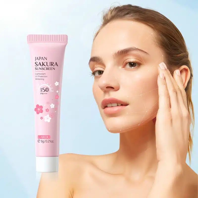Laikou Japan Sakura Sunscreen UVSpf50 Pa+++ 8g