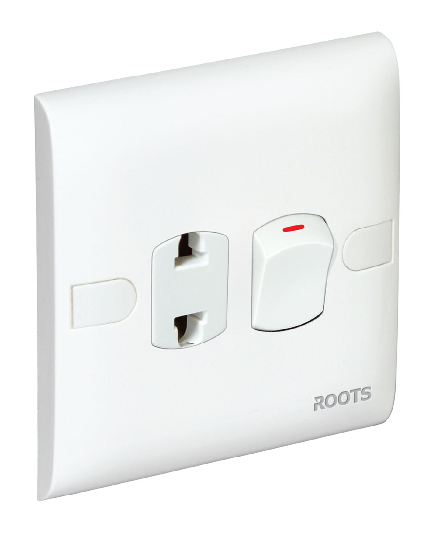2 PIN SOCKET WITH SWITCH