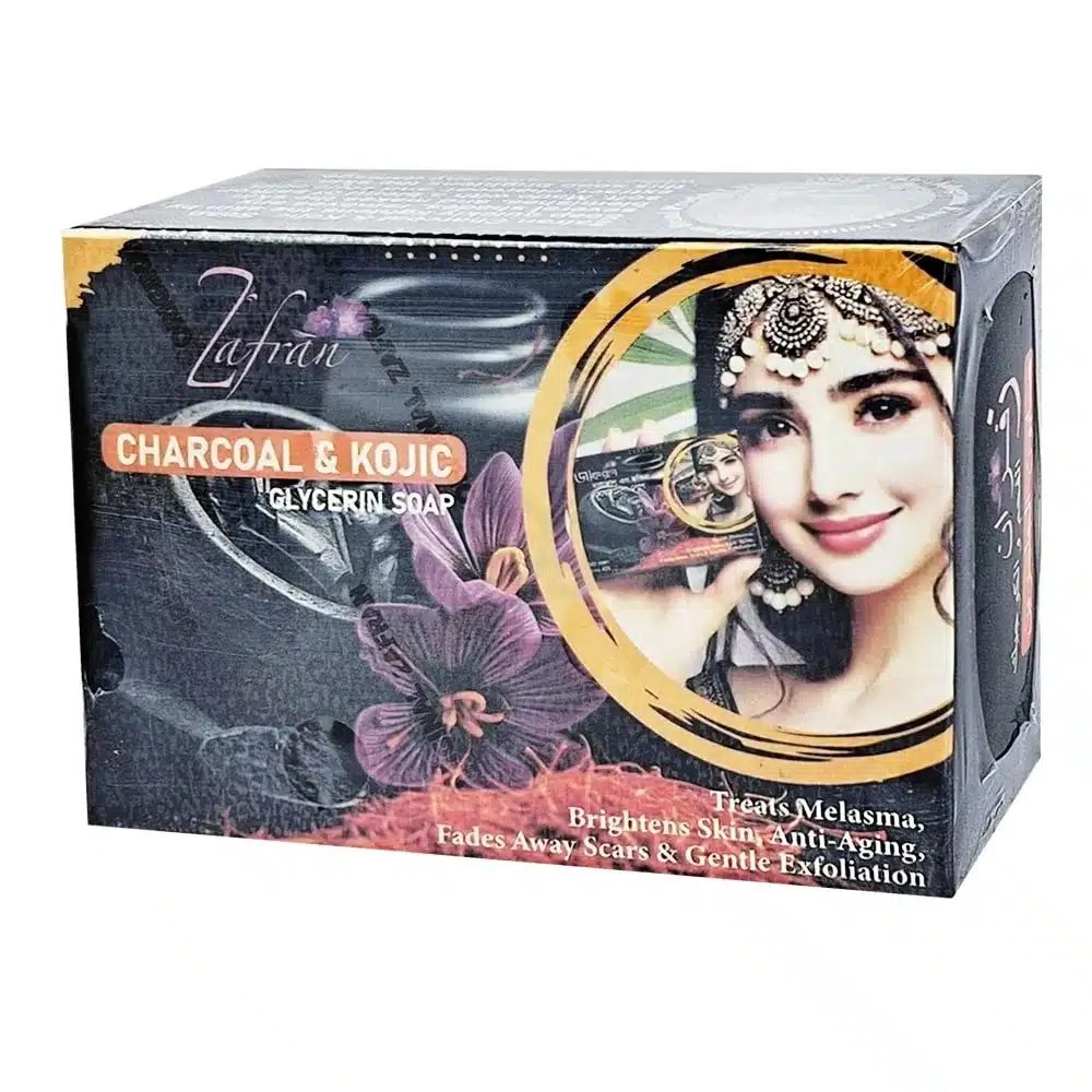 Zafran Charcoal & Kojic Glycerin Soap – 100gm