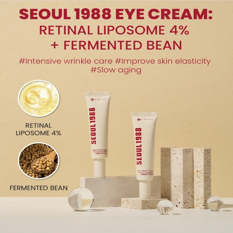 K-SECRET SEOUL 1988 Eye Cream: Retinal Liposome 4% + Fermented Bean 30ml