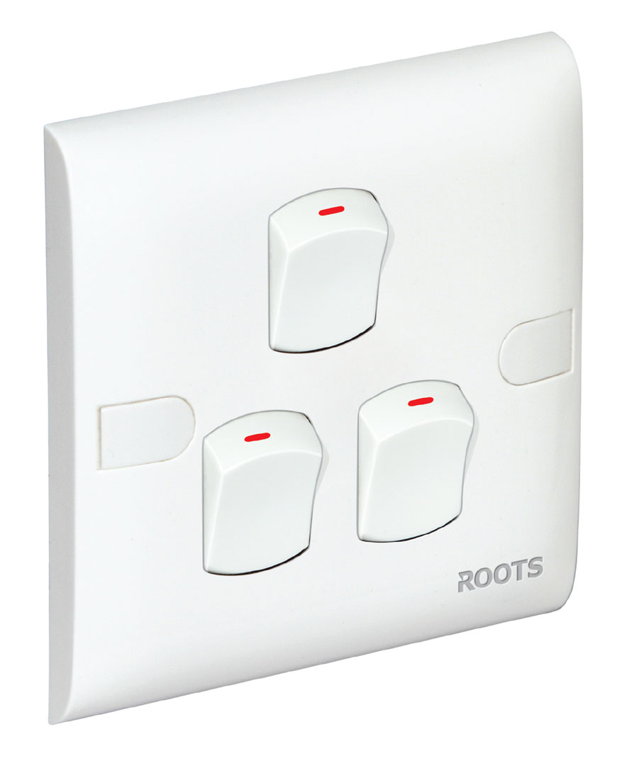 THREE GANG ONE WAY SWITCH
